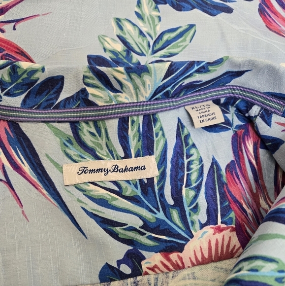 Tommy Bahama Calaveras Fronds Silk-blend Camp Short Sleeve Button-Up Shir XL - Picture 11 of 16